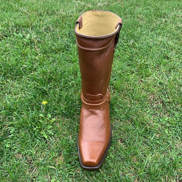 Men’s Genuine Leather Cowboy/Biker Boots - Picture 2 of 6